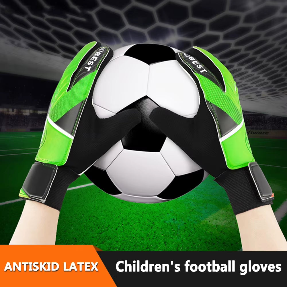 Children'S Goalkeeper Glove Latex Goalkeeper Gloves Football Protection Adults Teenager Anti-Slip Football Gloves Soccer Goalie