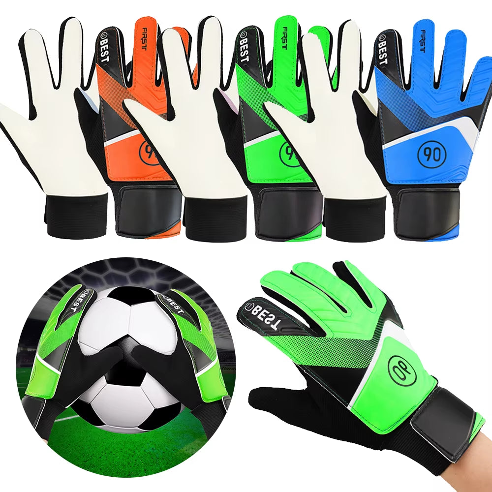 Children'S Goalkeeper Glove Latex Goalkeeper Gloves Football Protection Adults Teenager Anti-Slip Football Gloves Soccer Goalie