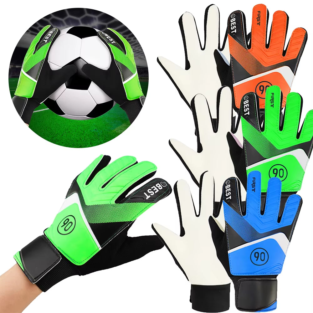 Children'S Goalkeeper Glove Latex Goalkeeper Gloves Football Protection Adults Teenager Anti-Slip Football Gloves Soccer Goalie