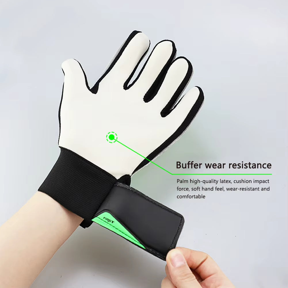 Children'S Goalkeeper Glove Latex Goalkeeper Gloves Football Protection Adults Teenager Anti-Slip Football Gloves Soccer Goalie